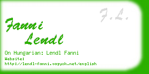 fanni lendl business card